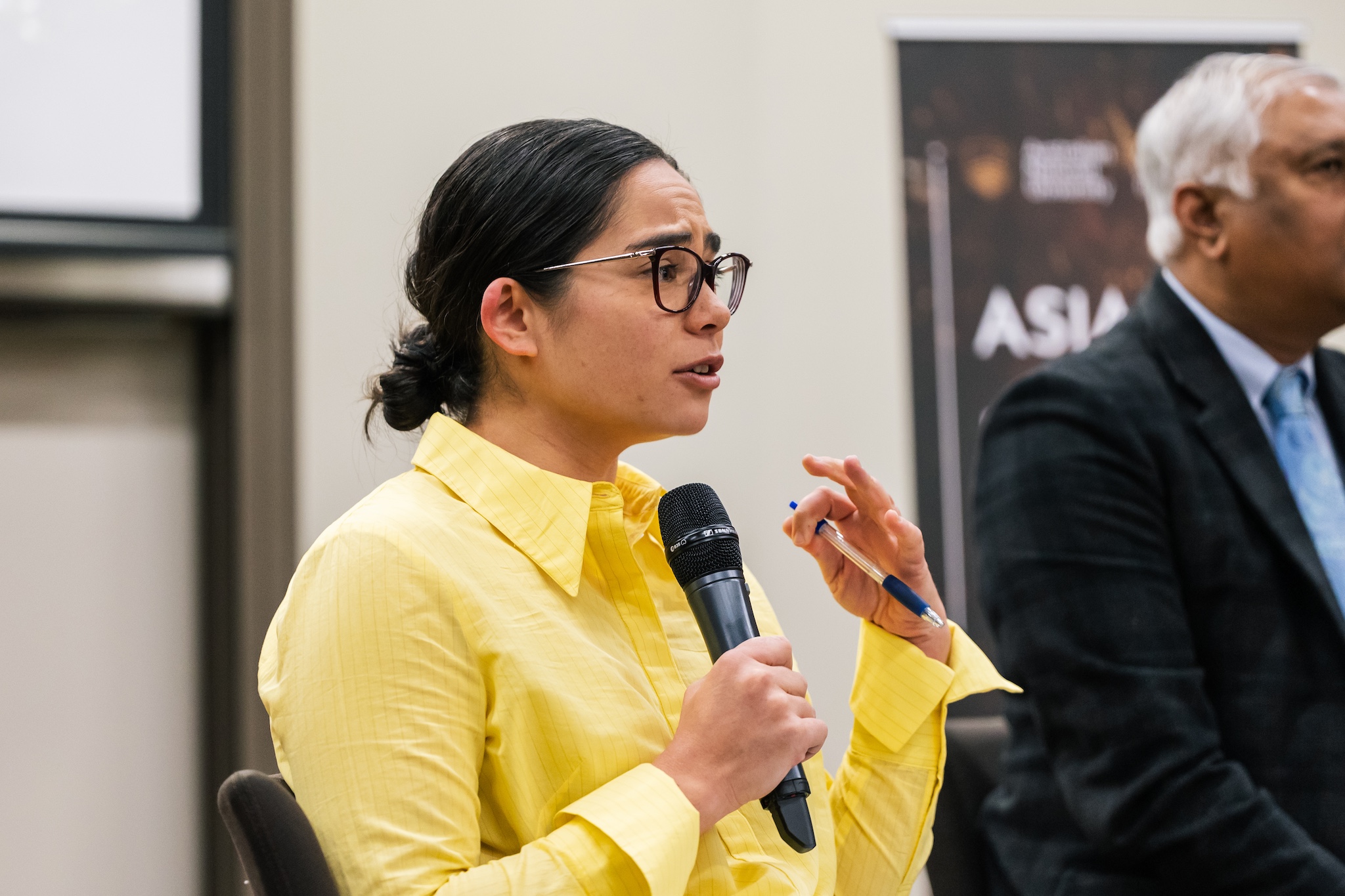 PhD scholar Pip Louey moderates the security in the Pacific panel. PhD scholar Pip Louey moderates the security in the Pacific panel.
