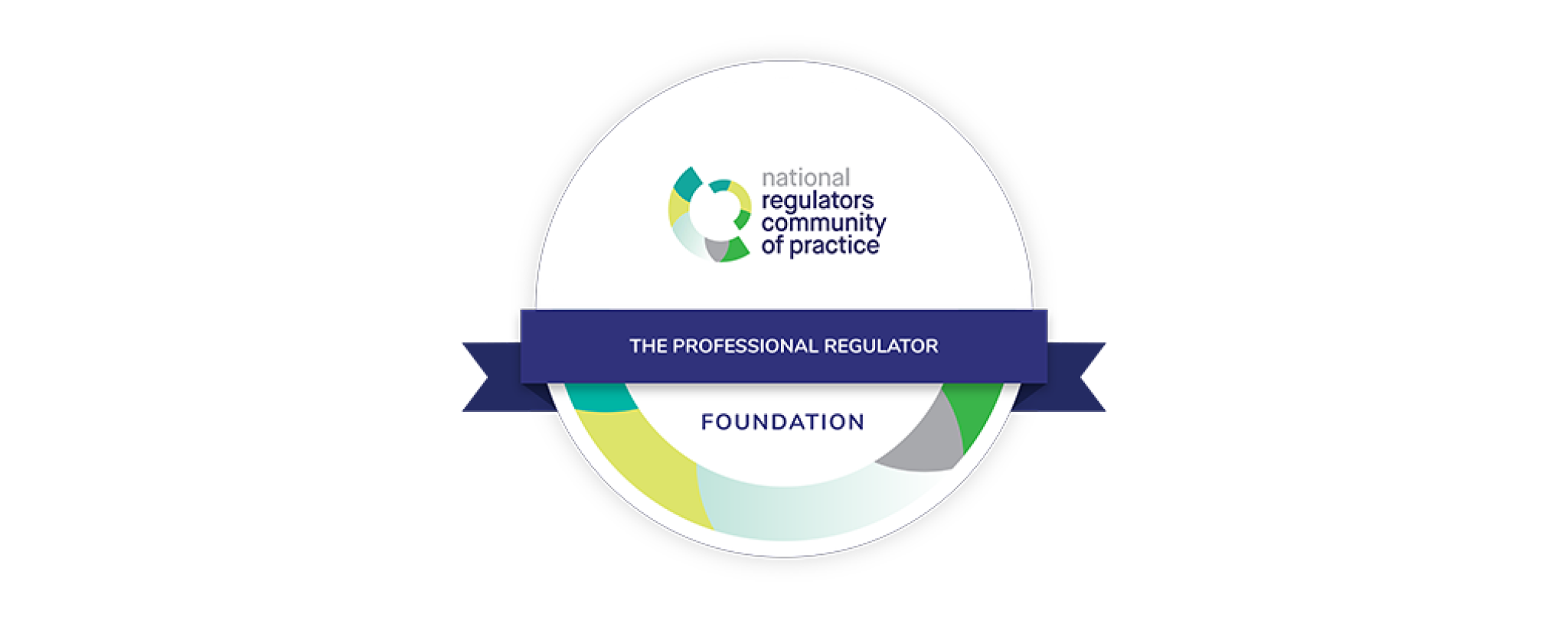 Blue and Green Symbol of National Regulators Community of Practice