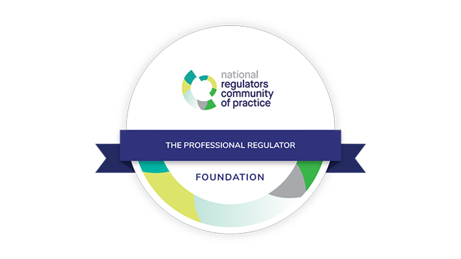 Blue and Green Symbol of National Regulators Community of Practice